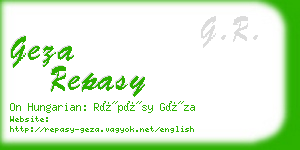 geza repasy business card